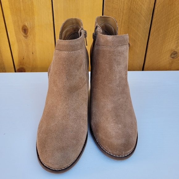 LUCKY BRAND SUEDE ANKLE WEDGE BOOTIES SZ 10 - Picture 3 of 16